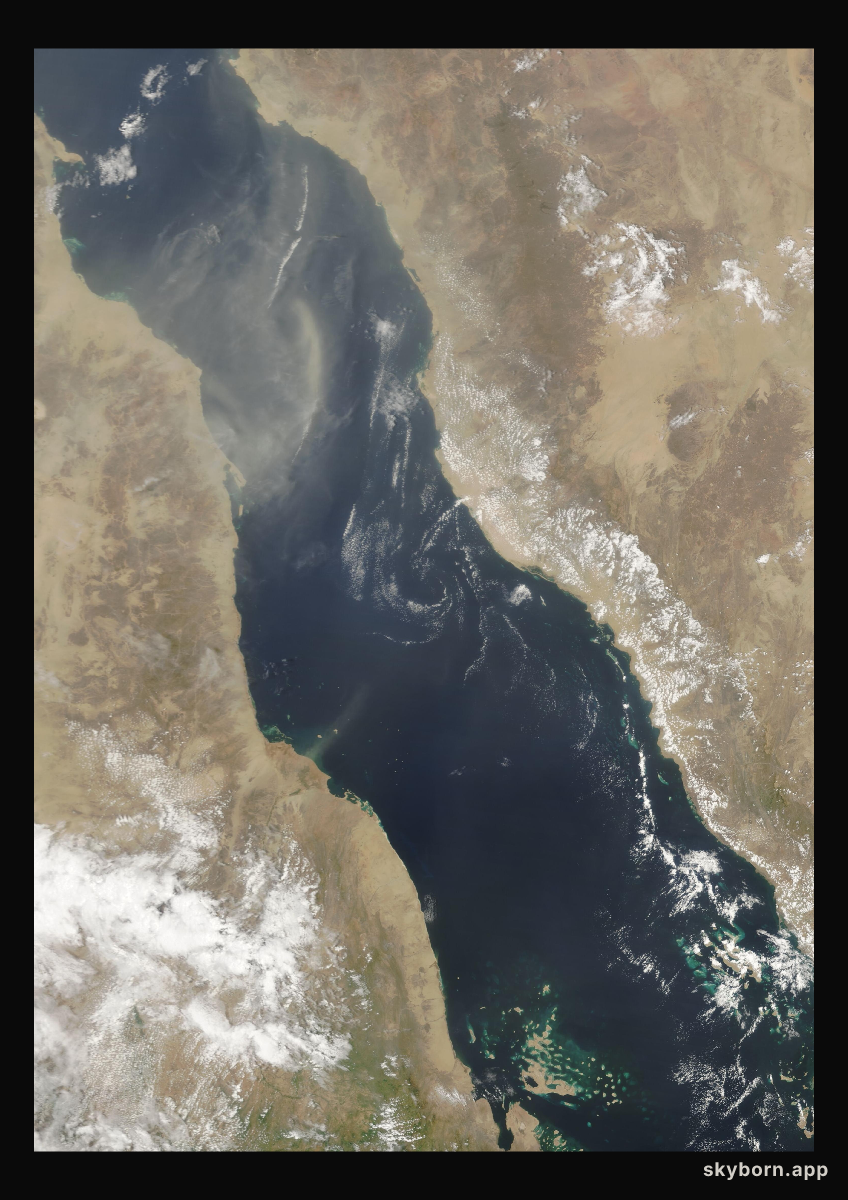 The Earth on 26 August 2009 · Red Sea