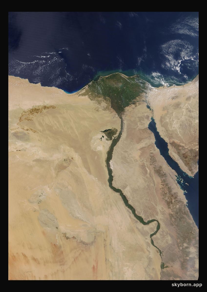 The Earth on 4 September 2009 · Nile Delta and Sinai