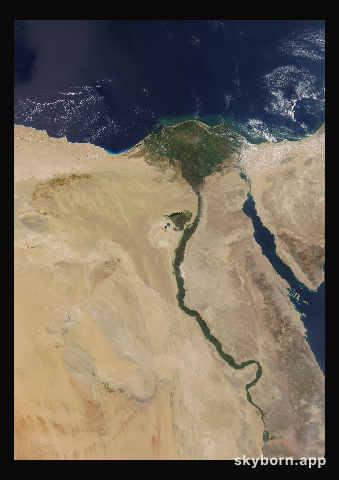 The Earth on 4 September 2009 · Nile Delta and Sinai
