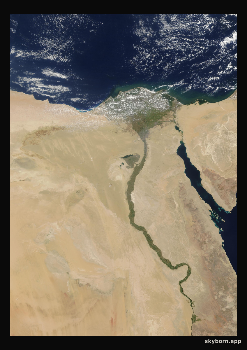 The Earth on 21 September 2009 · Nile Delta and Sinai
