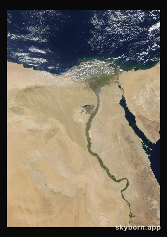 The Earth on 21 September 2009 · Nile Delta and Sinai