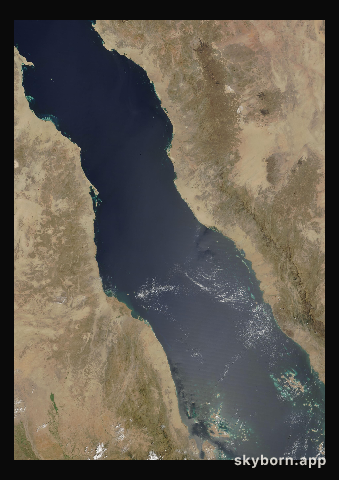 The Earth on 23 September 2009 · Red Sea