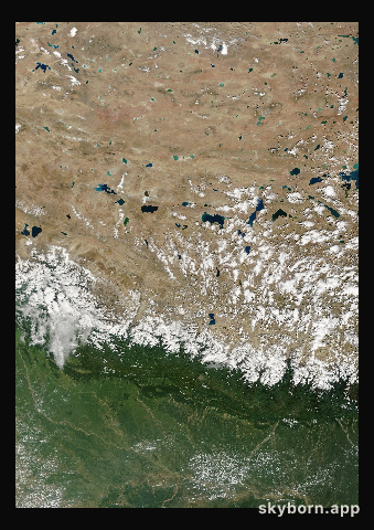 The Earth on 30 September 2009 · Himalaya and Tibet