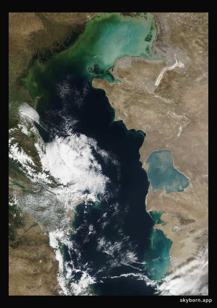 The Earth on 2 October 2009 · Caspian Sea