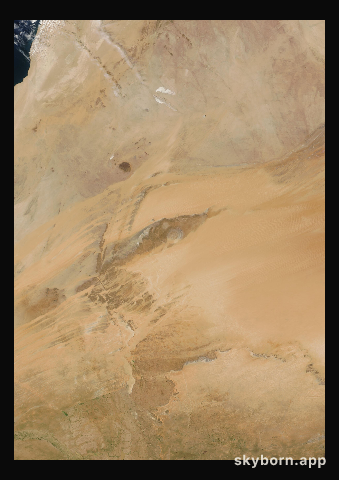 The Earth on 11 October 2009 · Eye of the Sahara, Mauritania
