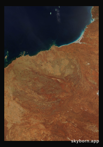 The Earth on 12 October 2009 · Pilbara, Western Australia