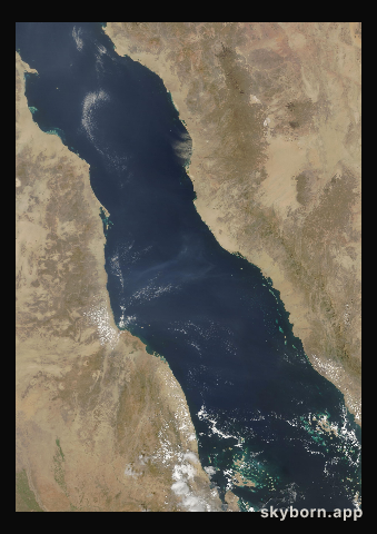The Earth on 13 October 2009 · Red Sea
