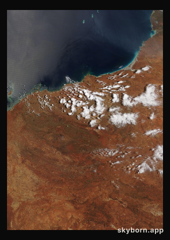 The Earth on 15 October 2009 · Pilbara, Western Australia