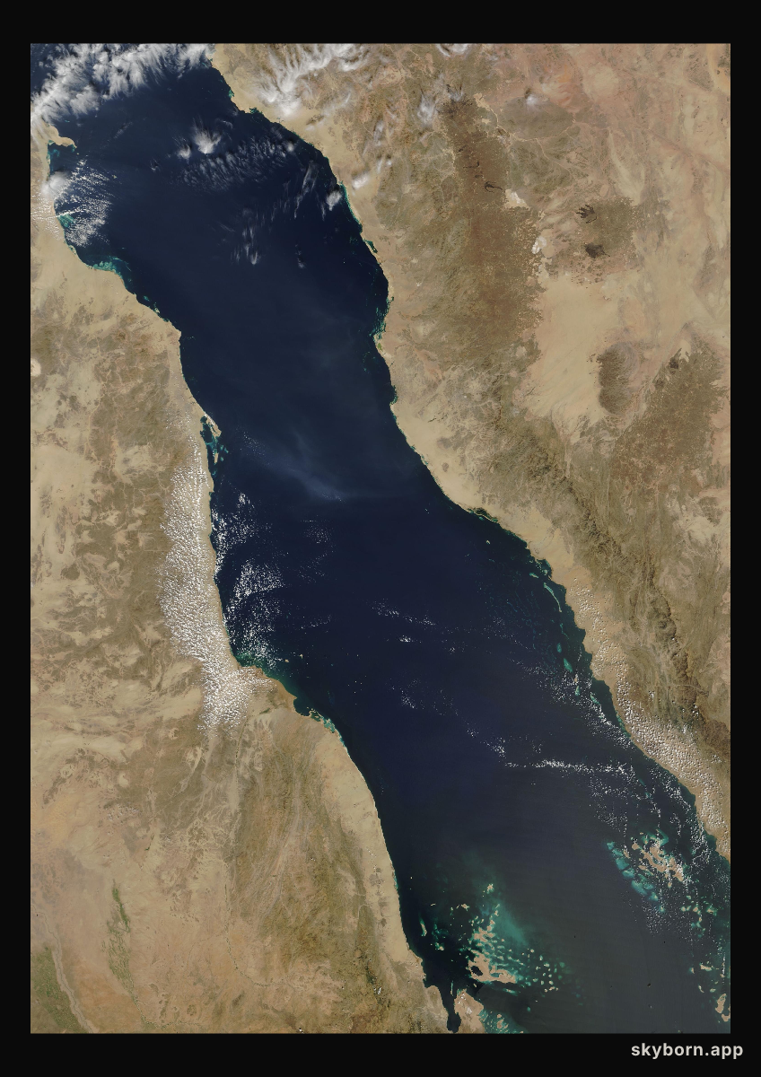 The Earth on 18 October 2009 · Red Sea