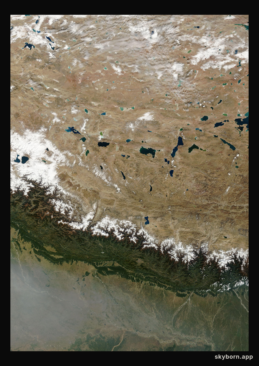 The Earth on 8 November 2009 · Himalaya and Tibet