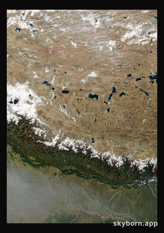 The Earth on 8 November 2009 · Himalaya and Tibet
