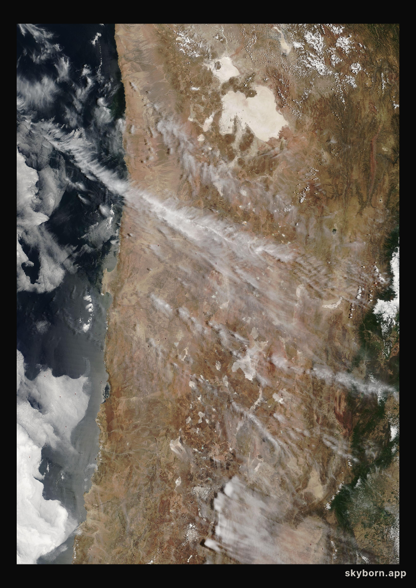 The Earth on 17 November 2009 · Atacama and the Andes