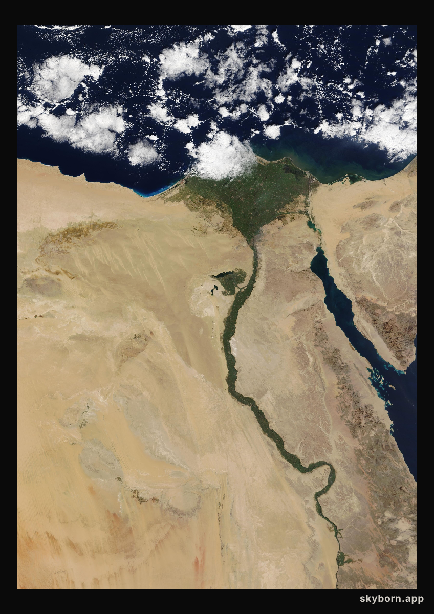 The Earth on 4 December 2009 · Nile Delta and Sinai