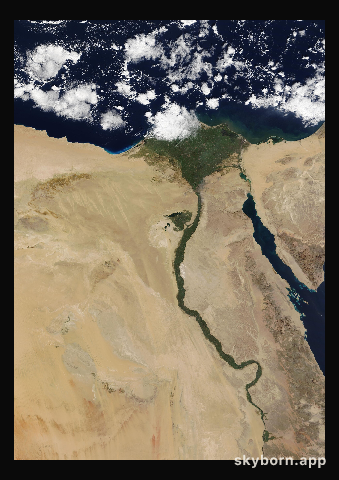 The Earth on 4 December 2009 · Nile Delta and Sinai