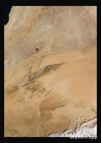 The Earth on 10 December 2009 · Eye of the Sahara, Mauritania
