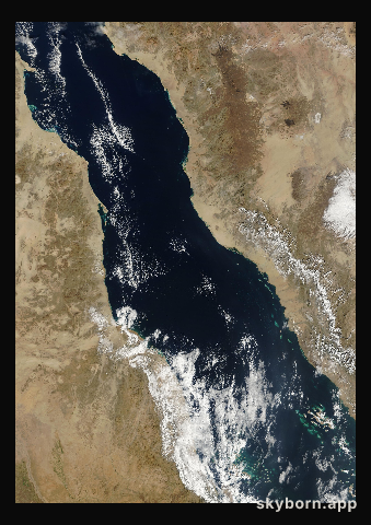 The Earth on 14 December 2009 · Red Sea
