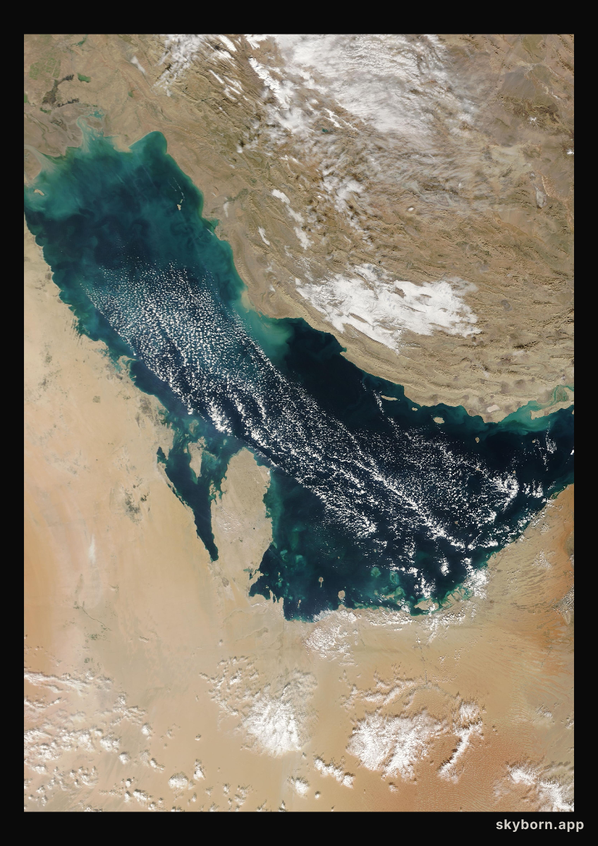The Earth on 15 December 2009 · Persian Gulf