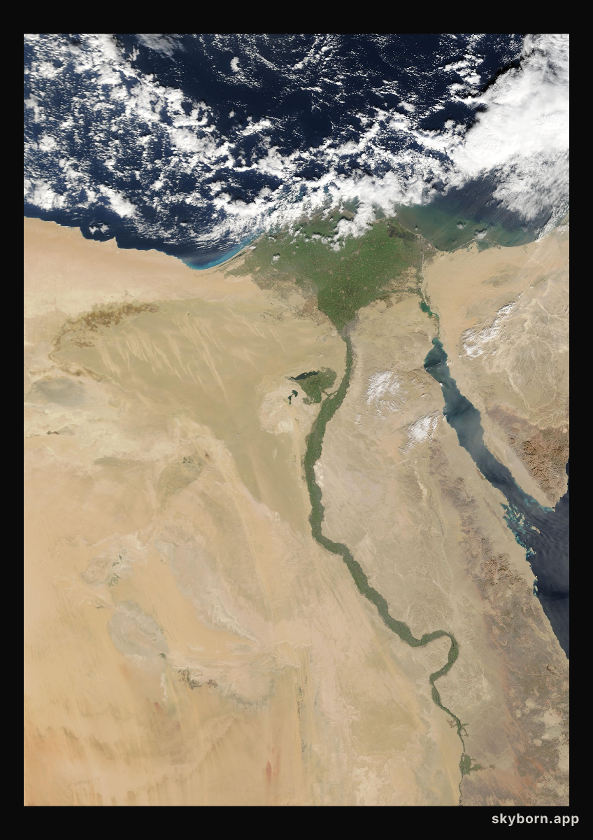 The Earth on 17 December 2009 · Nile Delta and Sinai
