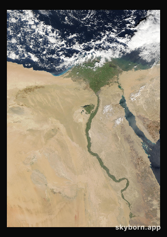 The Earth on 17 December 2009 · Nile Delta and Sinai