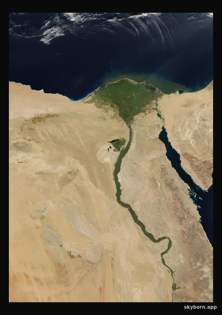 The Earth on 19 December 2009 · Nile Delta and Sinai