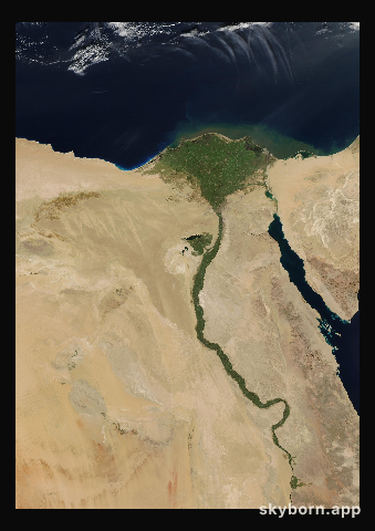 The Earth on 19 December 2009 · Nile Delta and Sinai