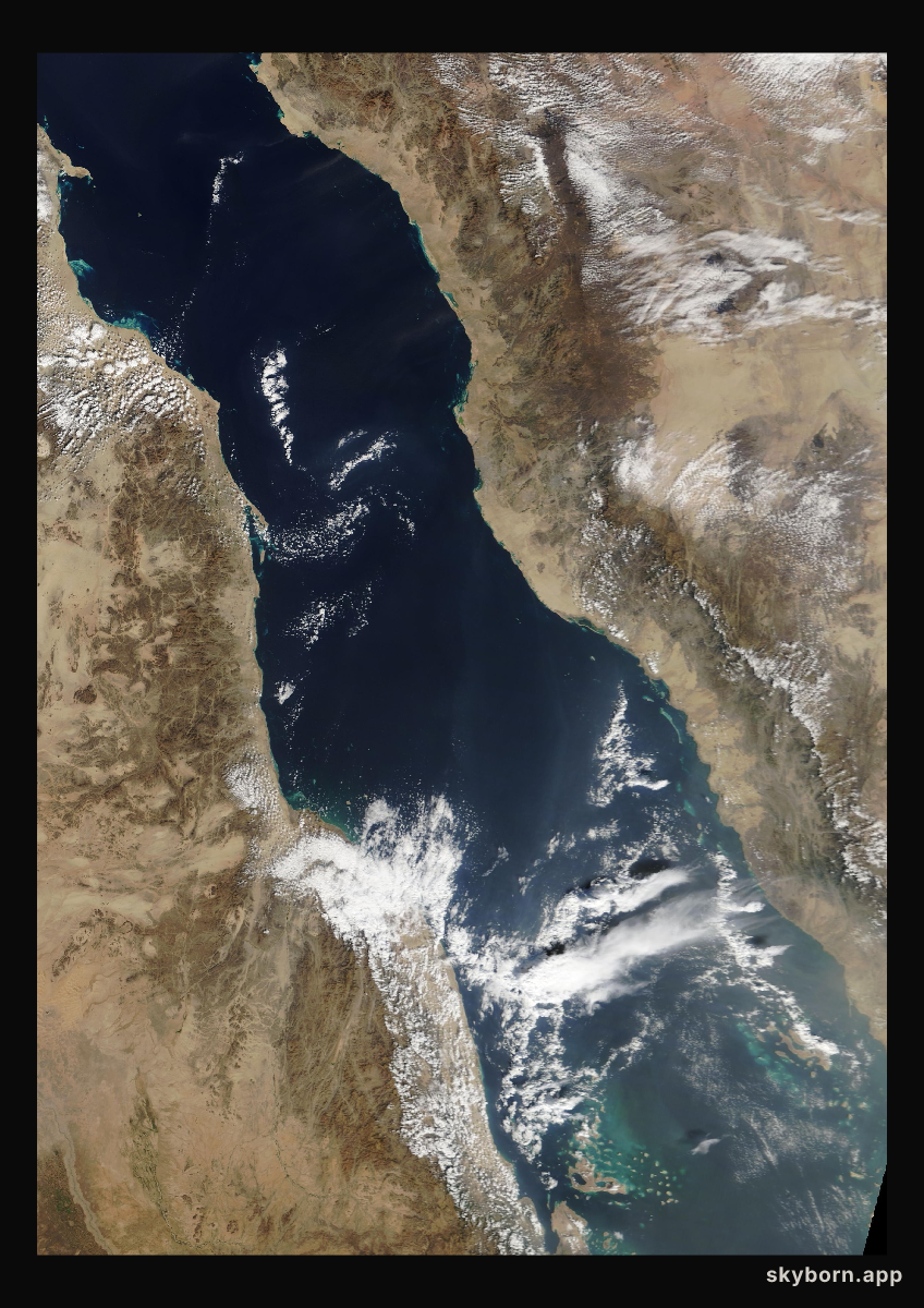 The Earth on 24 December 2009 · Red Sea