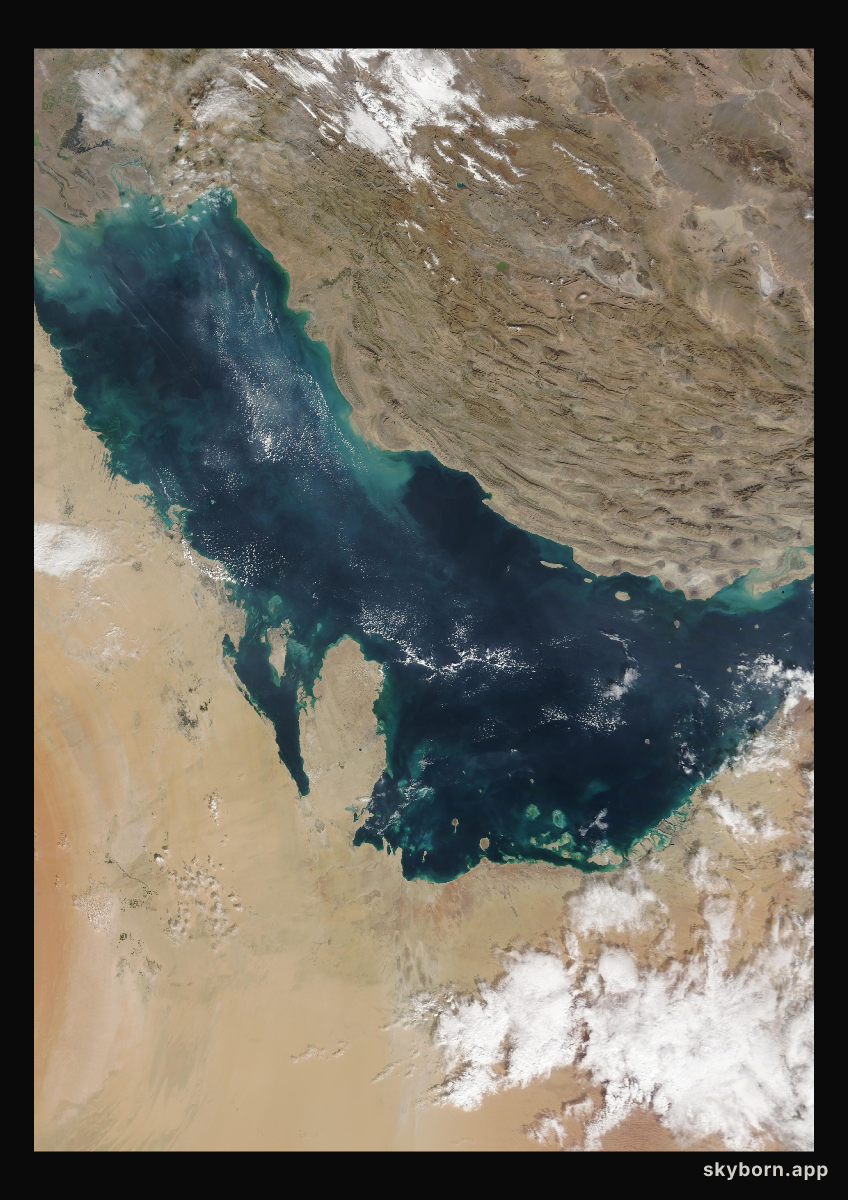 The Earth on 25 December 2009 · Persian Gulf