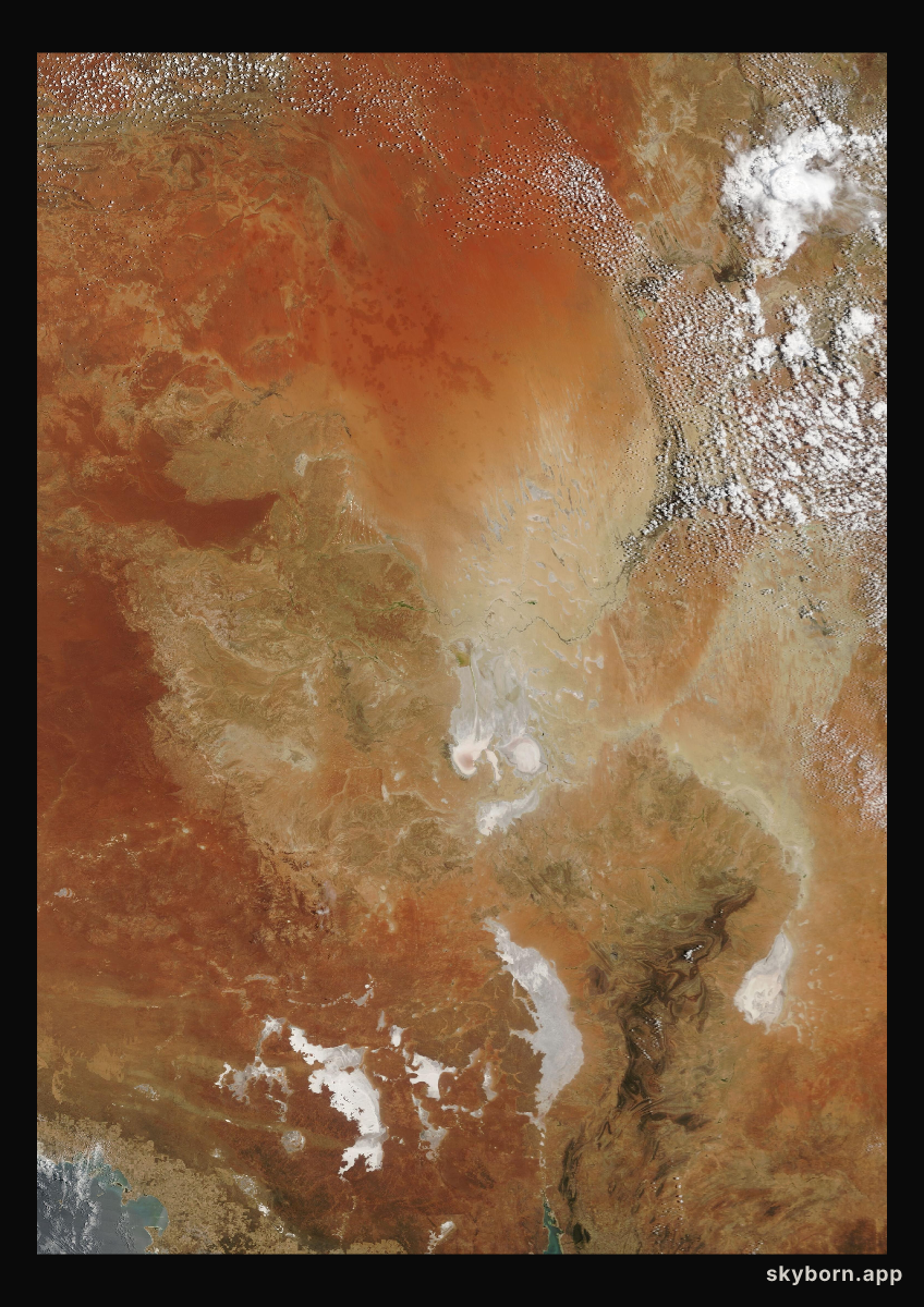 The Earth on 1 January 2010 · Lake Eyre, Australia