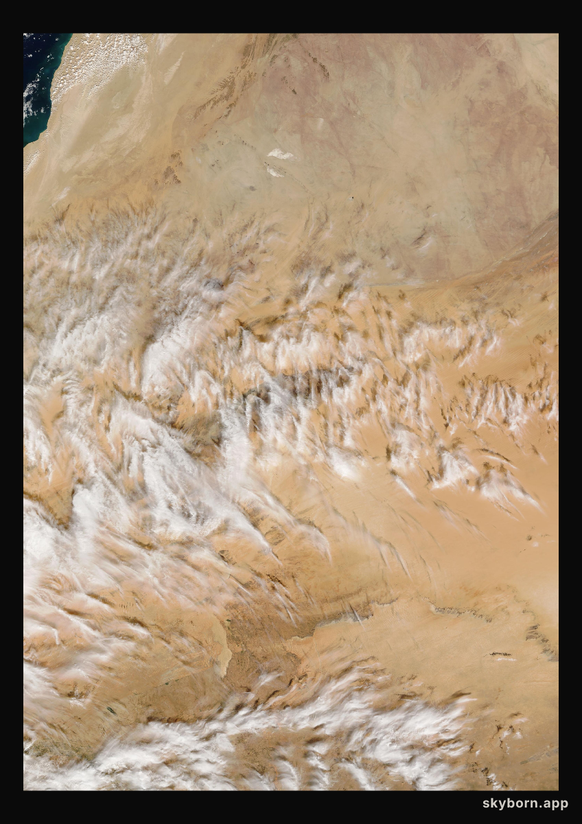 The Earth on 4 January 2010 · Eye of the Sahara, Mauritania
