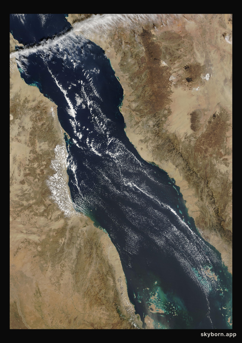 The Earth on 13 January 2010 · Red Sea