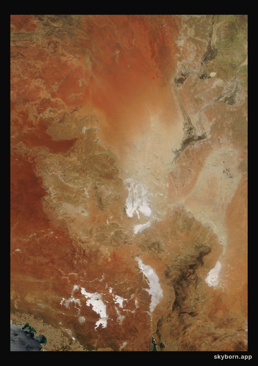 The Earth on 15 January 2010 · Lake Eyre, Australia