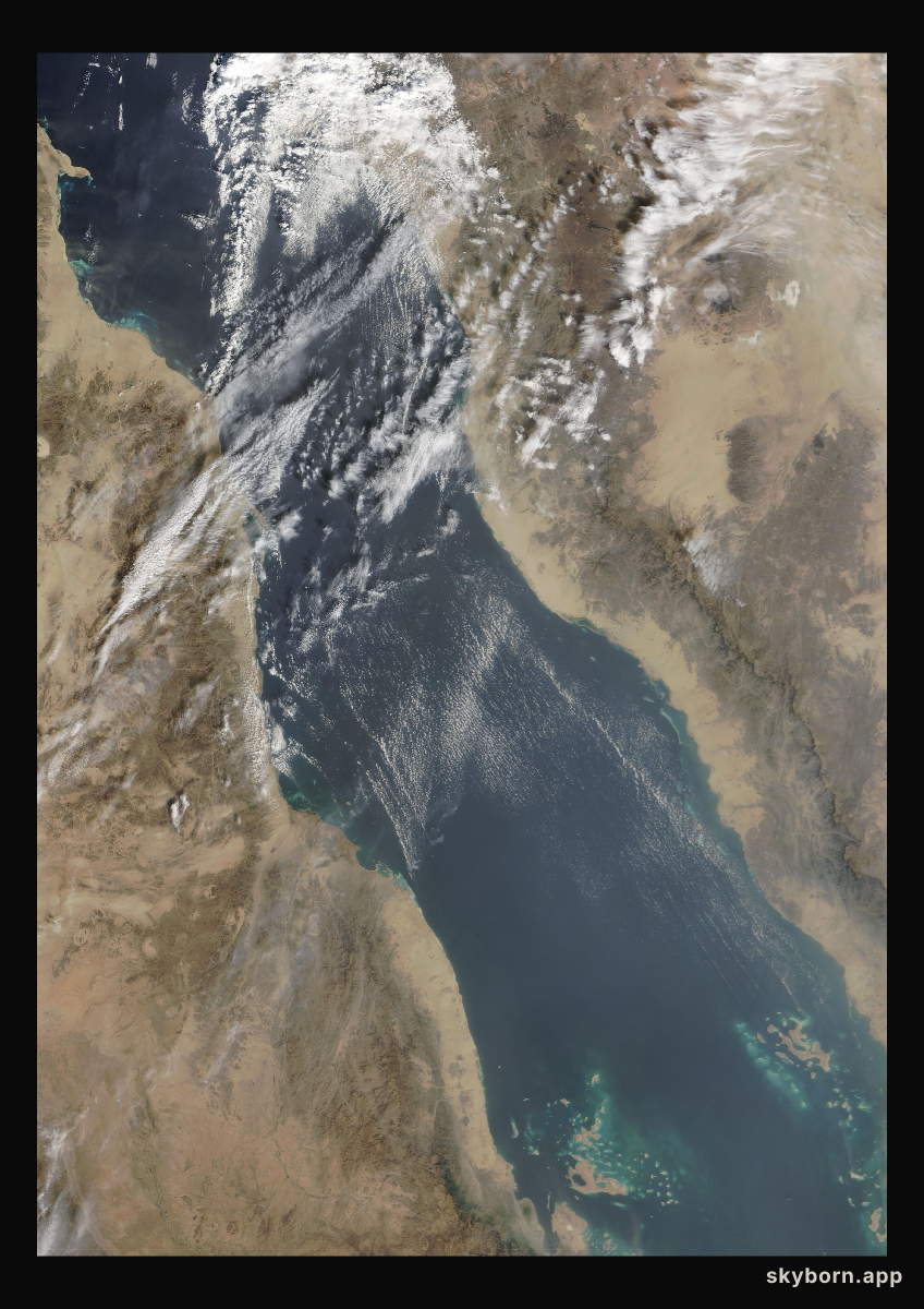 The Earth on 18 January 2010 · Red Sea