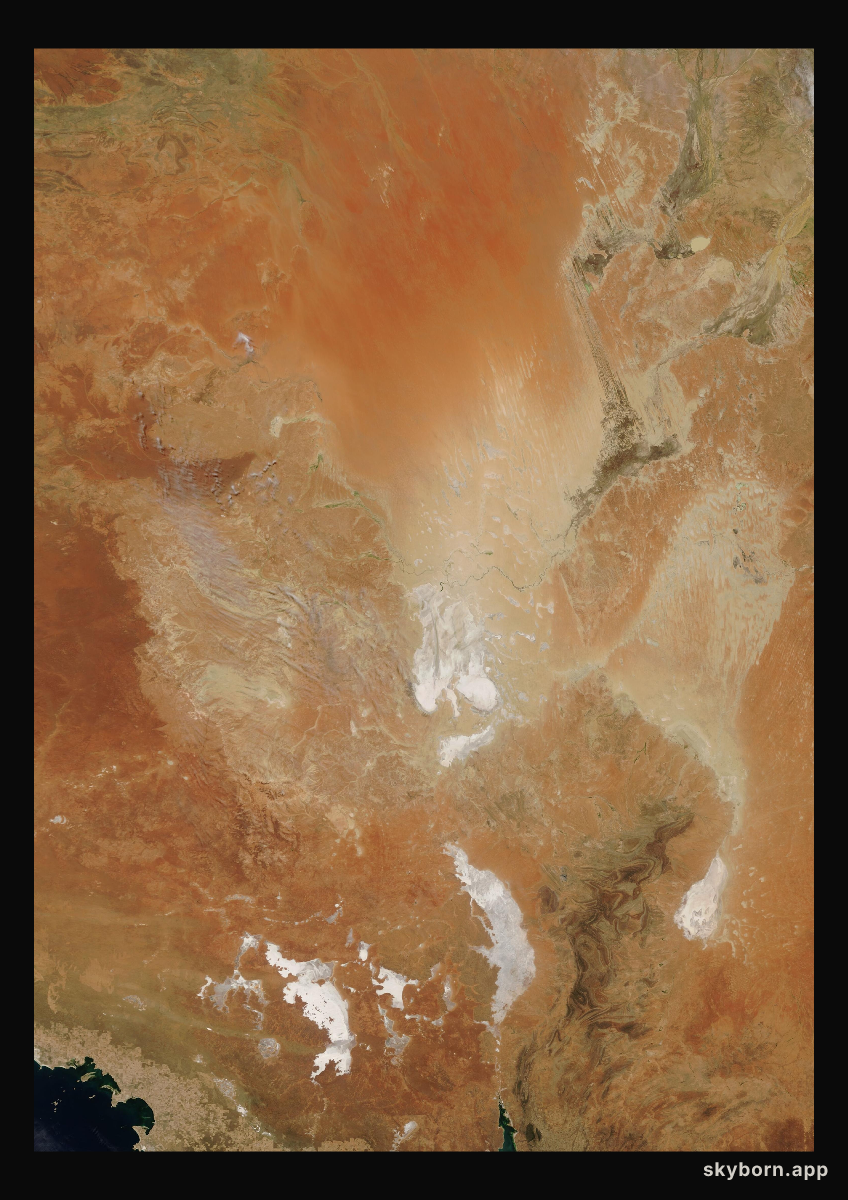 The Earth on 21 January 2010 · Lake Eyre, Australia