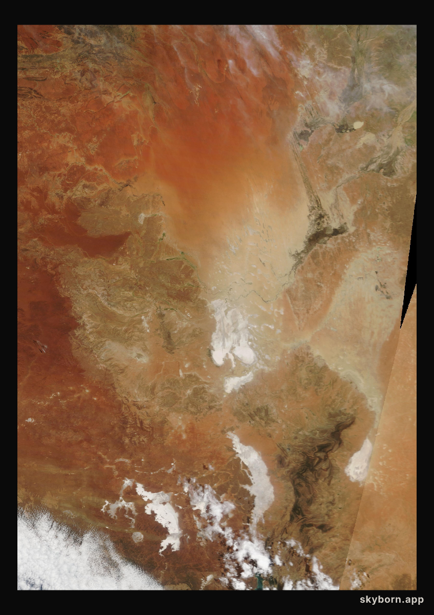 The Earth on 22 January 2010 · Lake Eyre, Australia