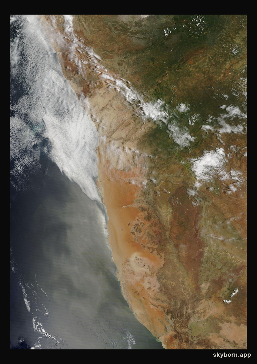 The Earth on 26 January 2010 · Namib Desert