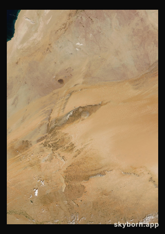 The Earth on 29 January 2010 · Eye of the Sahara, Mauritania