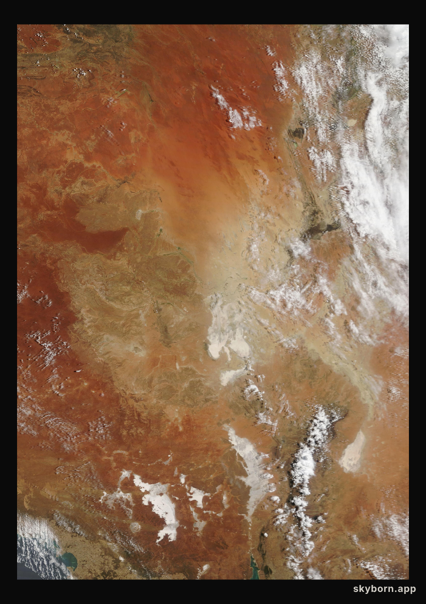 The Earth on 31 January 2010 · Lake Eyre, Australia