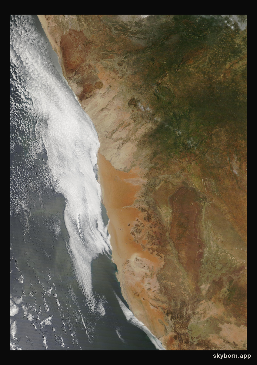 The Earth on 2 February 2010 · Namib Desert