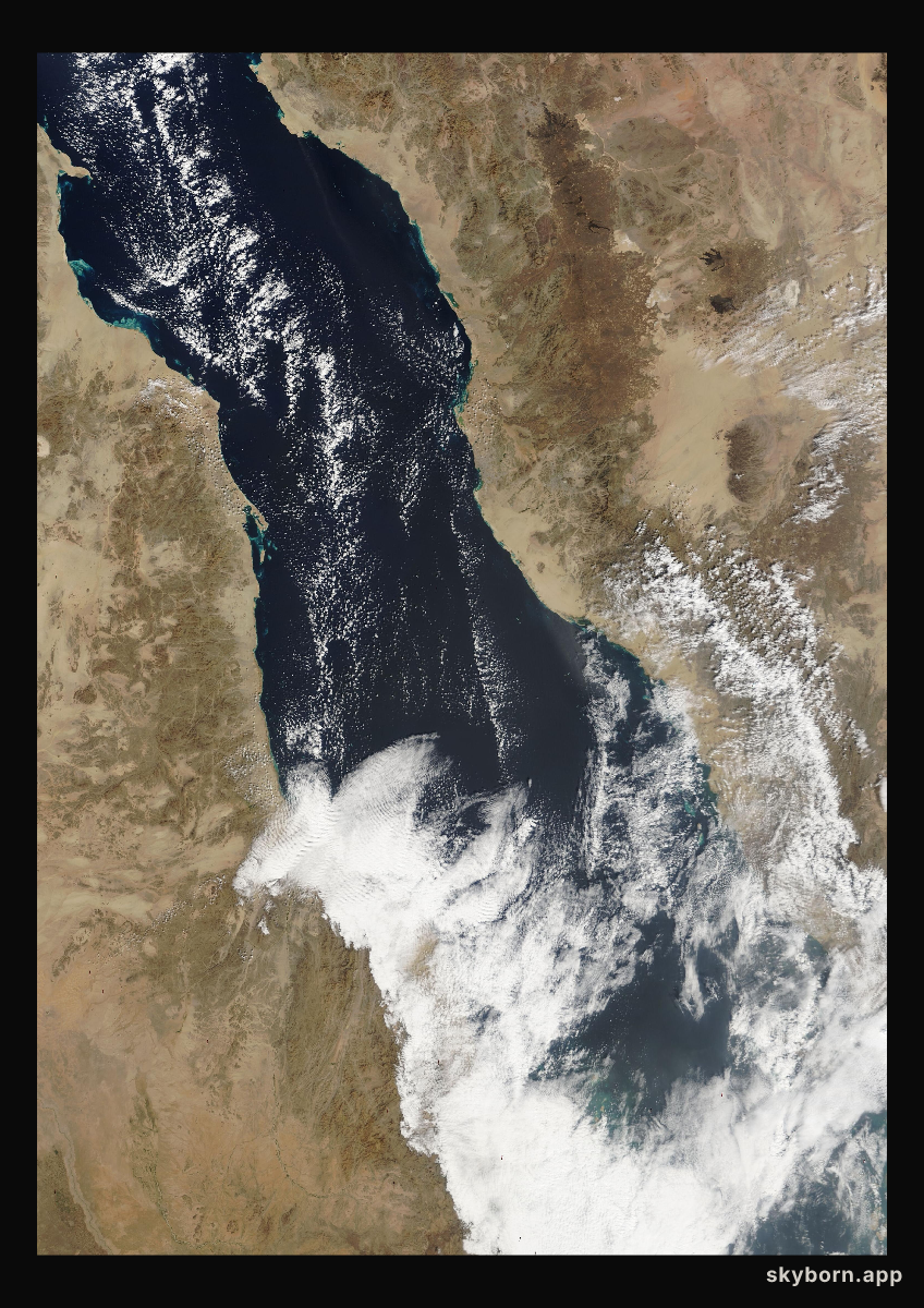 The Earth on 5 February 2010 · Red Sea