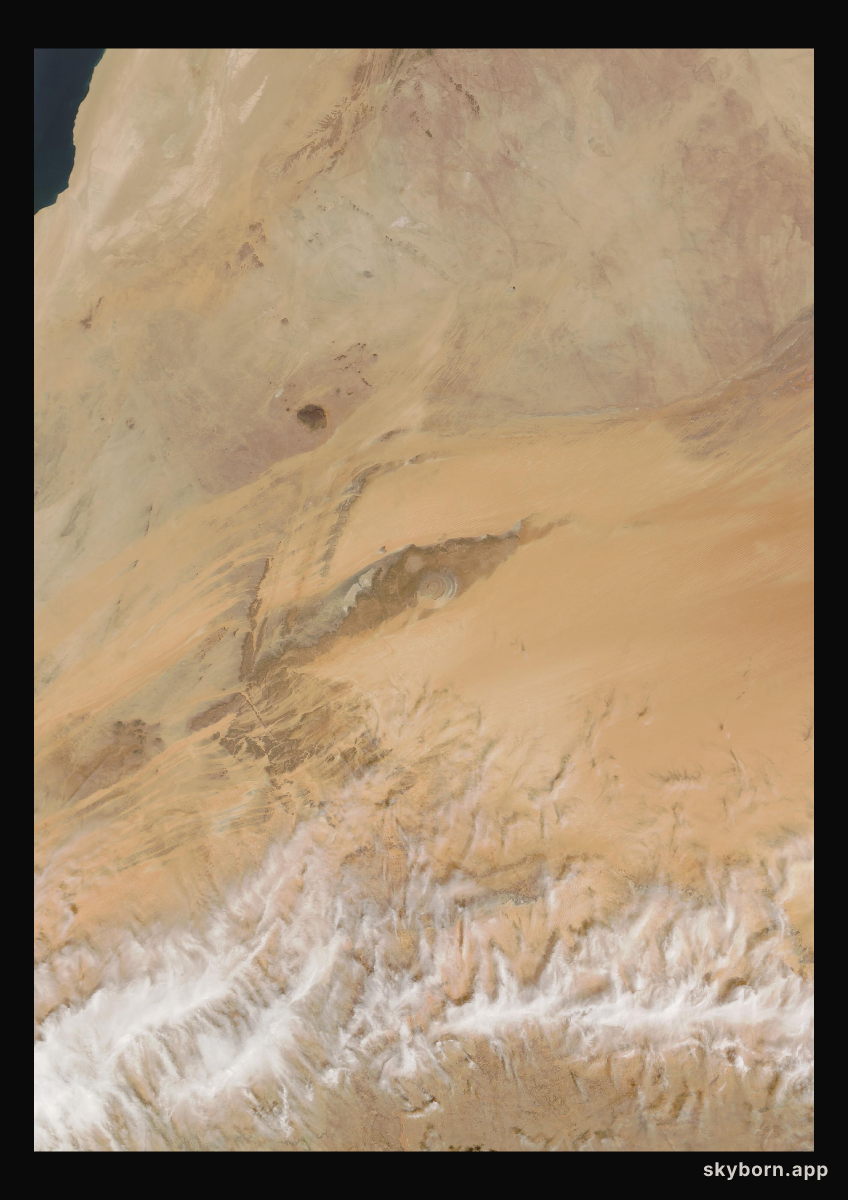 The Earth on 7 February 2010 · Eye of the Sahara, Mauritania