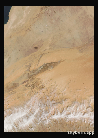 The Earth on 7 February 2010 · Eye of the Sahara, Mauritania