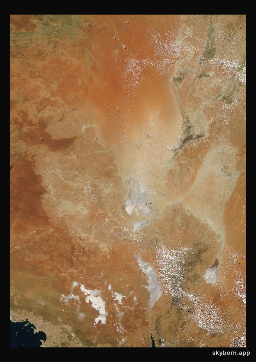 The Earth on 8 February 2010 · Lake Eyre, Australia