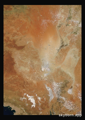 The Earth on 8 February 2010 · Lake Eyre, Australia