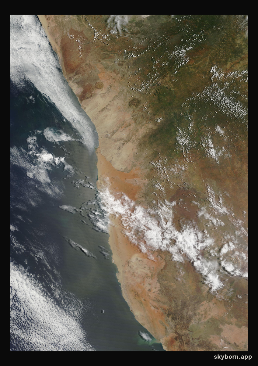 The Earth on 11 February 2010 · Namib Desert