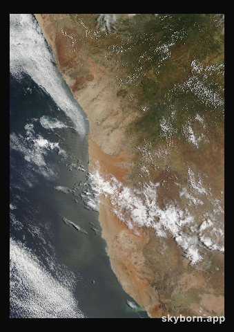 The Earth on 11 February 2010 · Namib Desert
