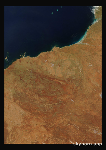 The Earth on 12 February 2010 · Pilbara, Western Australia