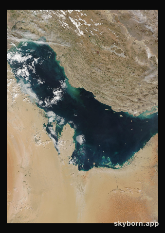 The Earth on 13 February 2010 · Persian Gulf
