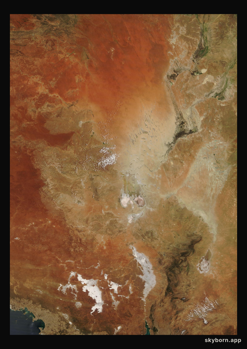 The Earth on 16 February 2010 · Lake Eyre, Australia