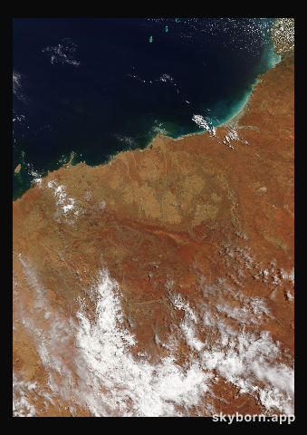 The Earth on 17 February 2010 · Pilbara, Western Australia