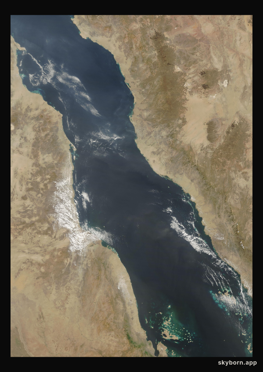 The Earth on 18 February 2010 · Red Sea